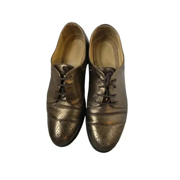 The Office of Angela Scott Ms Presley Bronze Lace-up Derby Oxford Loafer Size 39 - Picture 3 of 6